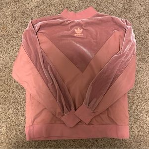 Adidas velvet crewneck